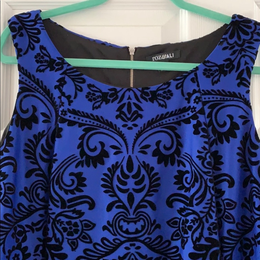 Velvet Trimmed Cocktail Dress